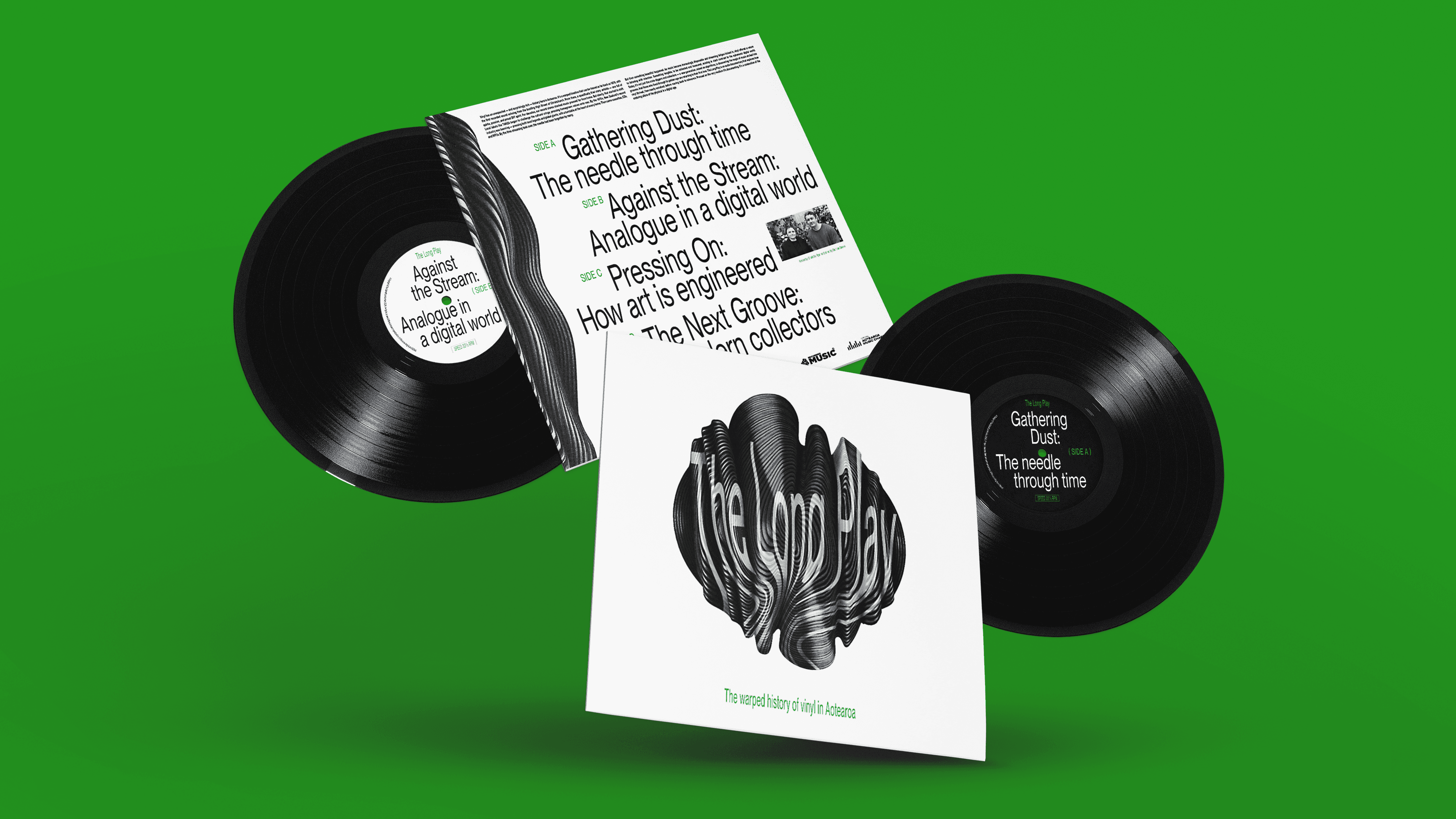 The front and reverse of The Long Play LP