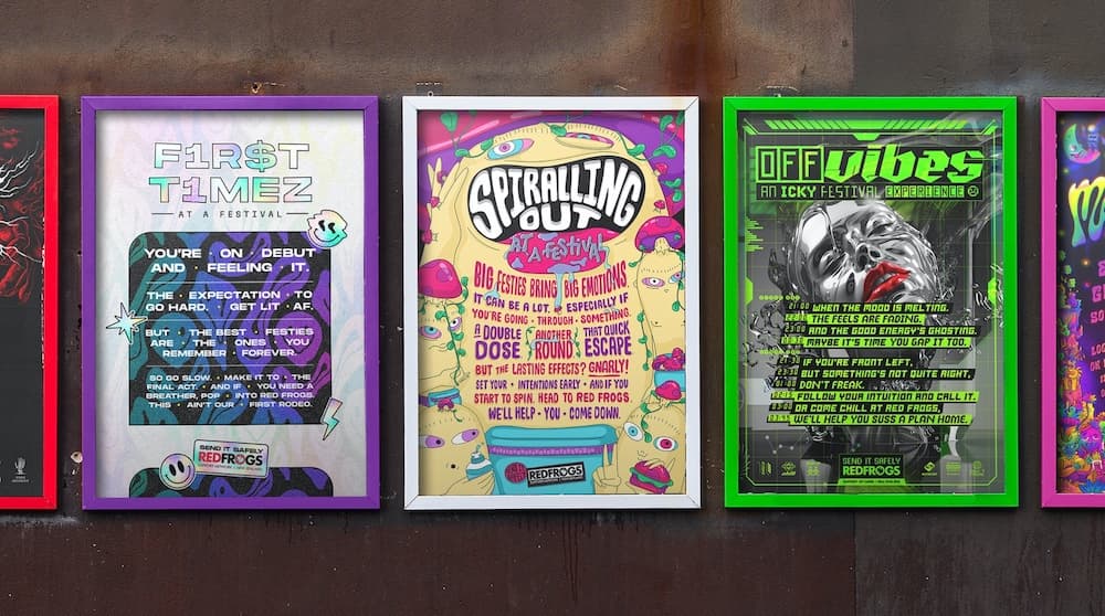 Red Frogs Poster Examples