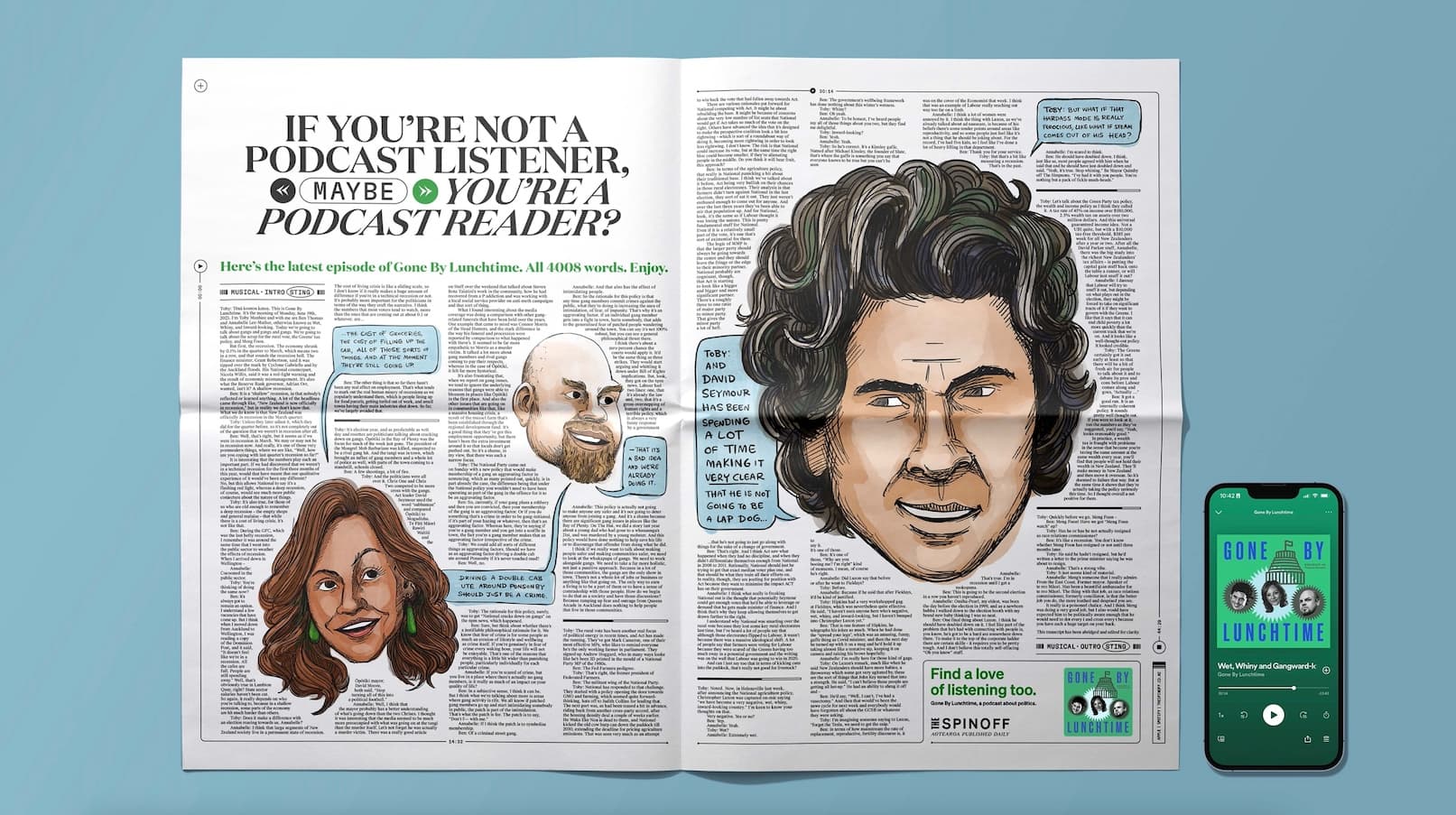 The Spinoff Podcast Illustration