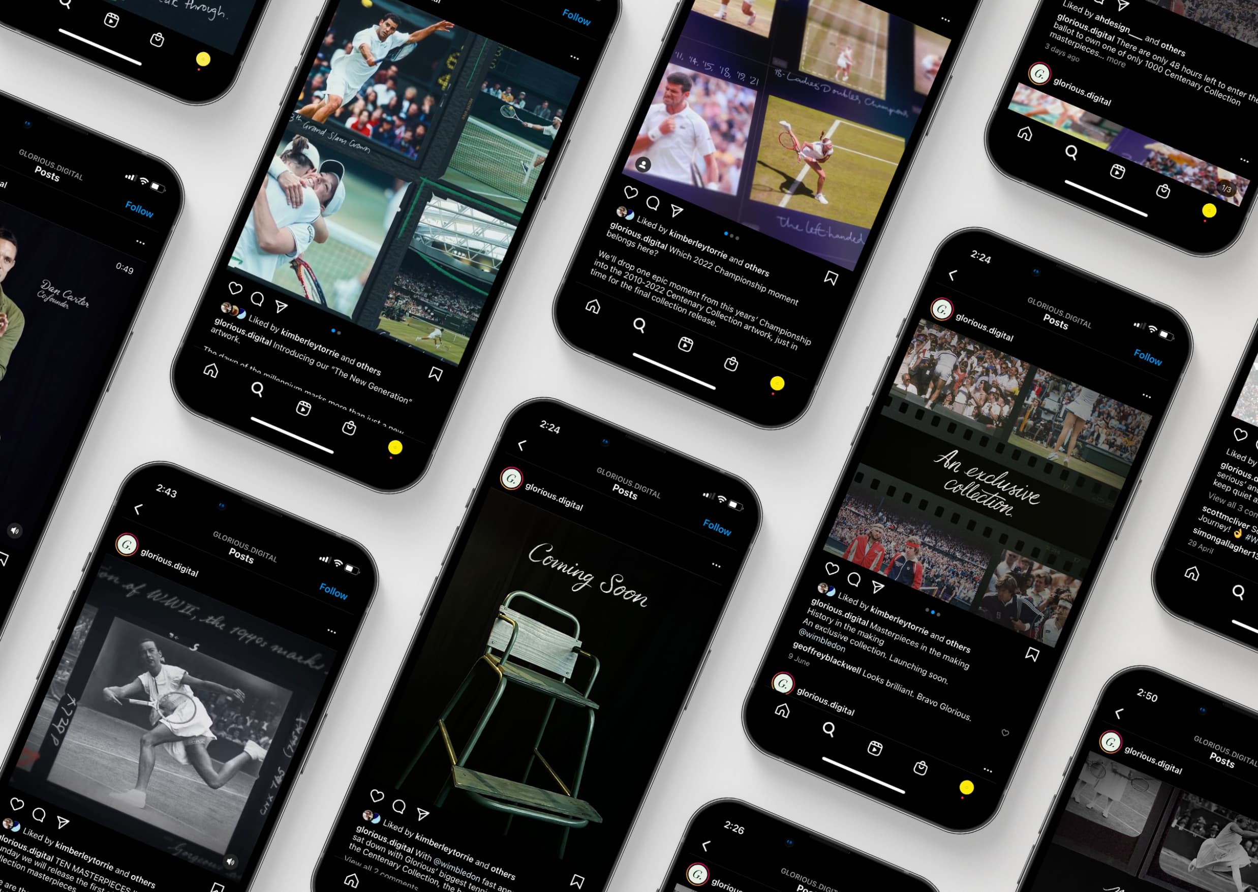 The project shown on lots of phone screens
